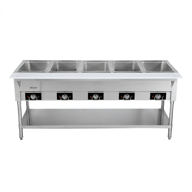 Product image #1 for Serv-Ware 5-Well Open Well Electric Steam Table with Open Shelf Base