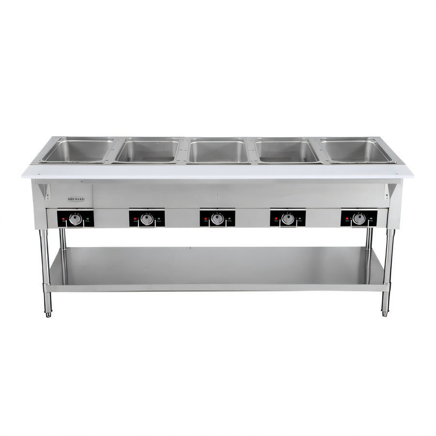 Product image #1 for Serv-Ware 5-Well Open Well Electric Steam Table with Open Shelf Base