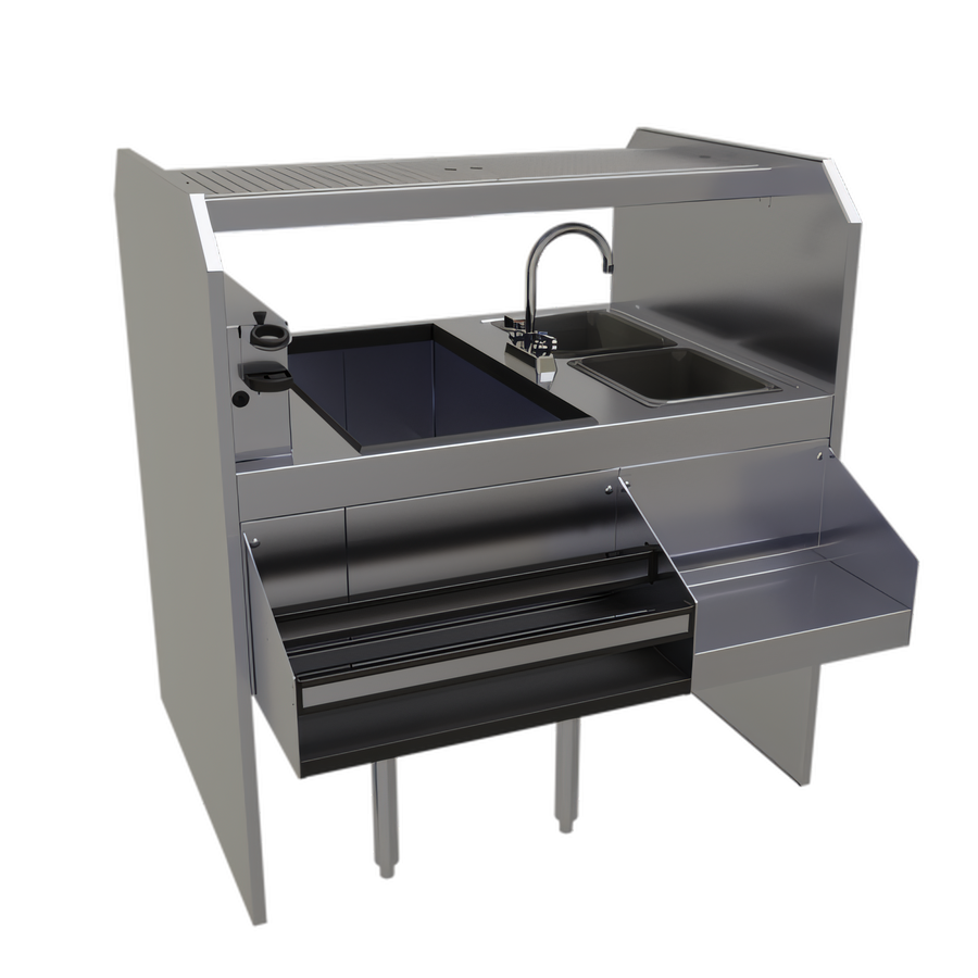 Product image #1 for Glastender 42-Inch Assembly Style Pass-Thru Cocktail Station, Rightward Workflow