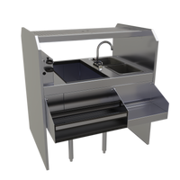 Glastender 42-Inch Assembly Style Pass-Thru Cocktail Station, Rightward Workflow