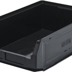 Thumbnail image #1 for Quantum QMS531BR Stackable Storage Bin, Black, 19-3/4"L x 12-3/8"W x 5-7/8"H, Recycled Polypropylene Case of 6