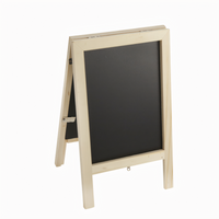 American Metalcraft Mini Tabletop Sandwich Board Chalkboard Sign, 6 W x 9-3/4 H, Black Board, Plain Frame