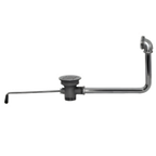 Thumbnail image #1 for Advance Tabco K-15 Twist Waste Valve Sink Drain with Built-In Overflow, 3-1/2-Inch Opening, 1-1/2-Inch IPS/2-Inch NPT Outlets