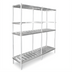 Thumbnail image #1 for John Boos 80-Inch Aluminum Keg Rack, 3 Shelves, 8-Keg Capacity