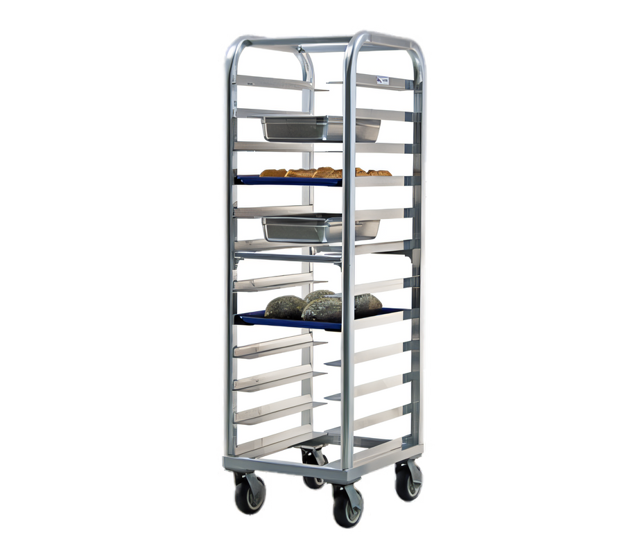 Product image #1 for New Age Lifetime Series Heavy-Duty Wide-Angle Aluminum Bun Pan Rack, 12-Slide, 73-Inch High