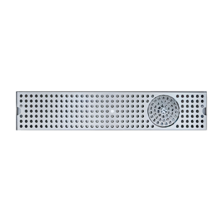 Product image #1 for Micro Matic 45-Inch x 5-Inch Surface-Mount Stainless Steel Drip Tray Trough with Integral Glass Rinser