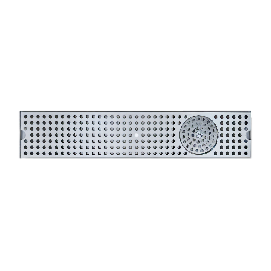 Product image #1 for Micro Matic 45-Inch x 5-Inch Surface-Mount Stainless Steel Drip Tray Trough with Integral Glass Rinser