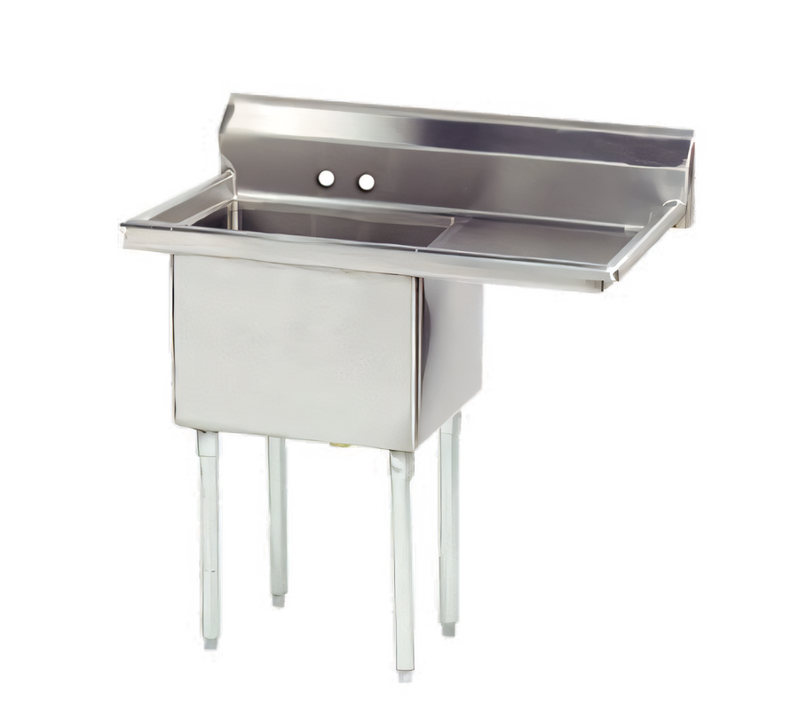 Product image #1 for Advance Tabco Special Value 1-Compartment Fabricated Sink with 18-Inch Right Drainboard