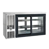 Perlick SDPS60 Two-Section Pass-Thru Sliding Glass Door Back Bar Cooler, 60 Inch, Self-Contained Side-Mount Refrigeration