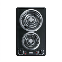 Summit Commercial 12-Inch Built-In 2-Burner Electric Coil Cooktop