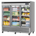 Thumbnail image #1 for Turbo Air Super Deluxe 3-Section Self-Contained Glass Door Reach-In Refrigerator, Bottom Mount, 67.02 Cu. Ft.