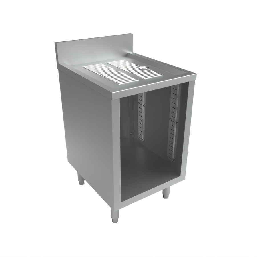 Product image #1 for BK Resources 18-Inch x 21-Inch Stainless Steel Under Bar Cabinet with 18-Inch Drainboard Top and 4-Inch Riser