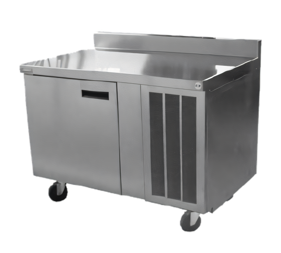 Product image #1 for Delfield 60-Inch Two-Section Refrigerated Work Table with 4-Inch Backsplash, 15.12 Cu. Ft., Side-Mounted R290 Refrigeration