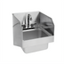 Thumbnail image #1 for Glastender Wall-Mounted Stainless Steel Hand Sink with Deck-Mount Faucet and Side Splashes, 14 x 15 Inches O.A.