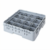Thumbnail image #2 for Cambro Camrack Full Size 16-Compartment Cup Rack with Soft Gray Extender