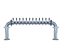 Biergarten U-Shaped 2-Column 12-Faucet Countertop Glycol-Cooled Draft Beer Tower