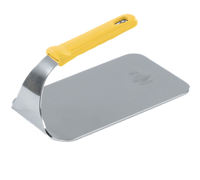 Vollrath Flat-Bottom Steak Weight with Yellow Silicone Handle, 1.6 lb, 9 x 4-3/4 Inch, Stainless Steel