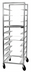 Thumbnail image #2 for Mobile Aluminum Single-Section Oval Tray Rack, 10-Tray Capacity