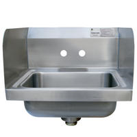 Advance Tabco Special Value Series Wall-Mounted Hand Wash Sink with Side Splashes, 14