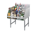 Thumbnail image #1 for Advance Tabco 18-Inch Freestanding 5-Step Stainless Steel Liquor Bottle Display Unit