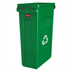 Thumbnail image #1 for Slim Jim 23 Gallon Green Open Top Recycling Container with We Recycle Symbol