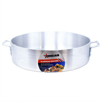 Omcan USA Aluminum Brazier Pan, 30 Quart, 20-Inch Diameter