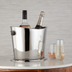 Thumbnail image #1 for American Metalcraft Two-Bottle Round Stainless Steel Wine Bucket, 9-Inch Dia. x 9-Inch H, Beaded Edge, Silver Finish
