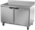 Thumbnail image #1 for Beverage-Air WTR48AHC-FIP 48-Inch Two-Section Worktop Refrigerator with Solid Doors and Foamed-In-Place Backsplash