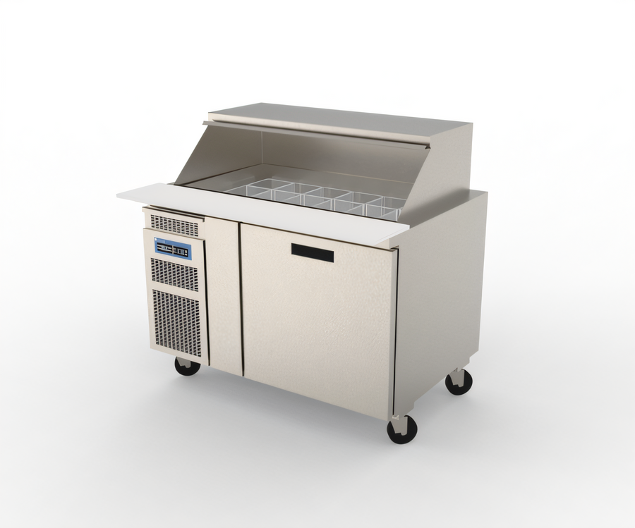 Product image #1 for Randell 48-Inch One-Section High Heat Refrigerated Mega-Top Sandwich Prep Table / Breading Table