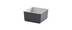 Thumbnail image #1 for American Metalcraft Unity Collection 10 oz Square Melamine Bowl, Graphite