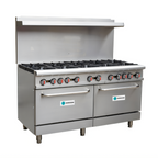 Thumbnail image #1 for Hurakan by Equip.me 60-Inch Heavy-Duty Gas Range with 10 Open Burners and 2 Ovens