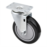 BK Resources 5SBR-1PT-PLY-TLB Shelf Casters & Leveling Feet