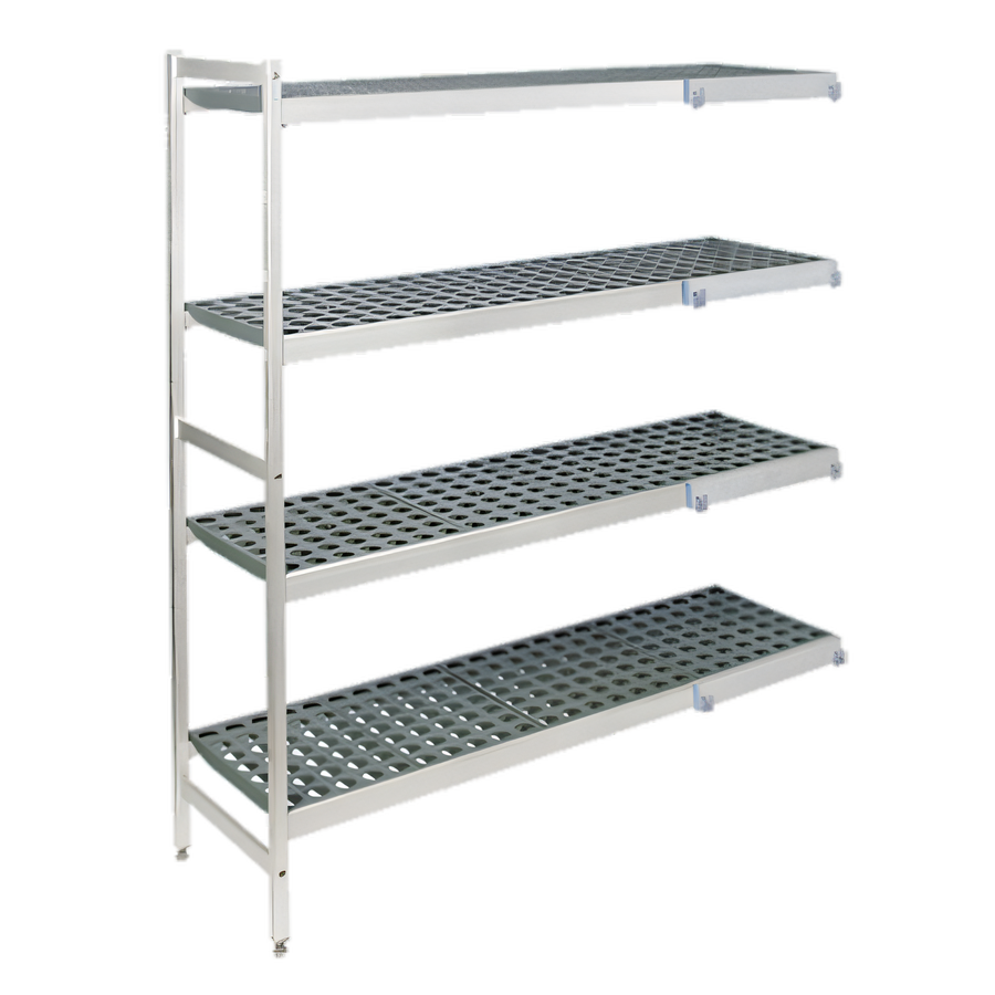 Product image #1 for Fermostock Modular 4-Tier Corner Expansion Shelving Unit Kit with Polymer Inserts, 31 x 14 x 83 Inches