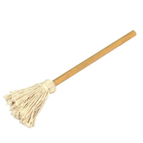 Product image #1 for Winco Cotton Oil Mop with Wooden Handle, 13-Inch Overall Length