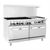 Thumbnail image #1 for CookRite 60-Inch Natural Gas Combination Range with 6 Open Burners, 24-Inch Right Griddle, and 2 Standard Ovens