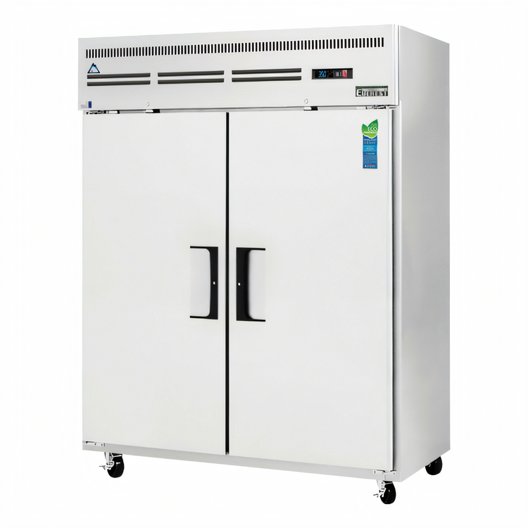 Product image #1 for Everest Refrigeration Two-Section Reach-In Refrigerator, 55.0 Cu. Ft., Top-Mounted Self-Contained, Stainless Steel