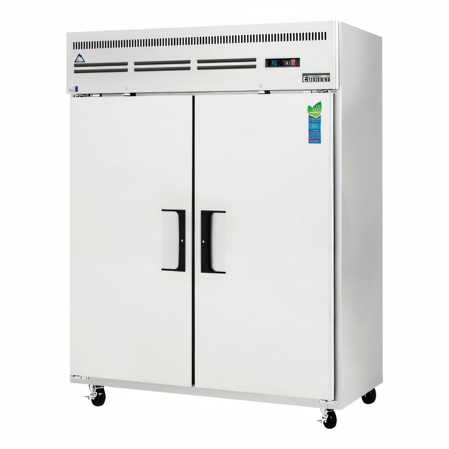 Product image #1 for Everest Refrigeration Two-Section Reach-In Refrigerator, 55.0 Cu. Ft., Top-Mounted Self-Contained, Stainless Steel