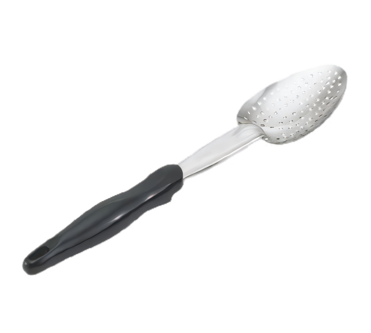 Product image #1 for Vollrath Ergo Grip Heavy Duty Perforated Serving Spoon, 13-13/16 Inch, Black Nylon Handle