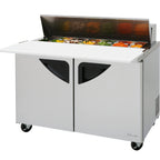 Thumbnail image #1 for Turbo Air Super Deluxe TST-48SD-12-N 48-Inch Two-Section Sandwich/Salad Prep Table, 12-Pan Opening, 12 Cu. Ft., Stainless Steel
