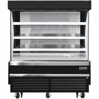 Everest Refrigeration 60-Inch Vertical Open Air Merchandiser, Self-Contained Bottom-Mount, 15.4 Cu. Ft.