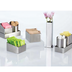 Thumbnail image #1 for American Metalcraft SSPT3 Stainless Steel Sugar Packet Tray, Satin Finish, 4-1/4 x 2-1/4 x 1 Inch Case of 48