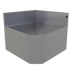 Thumbnail image #1 for Glastender CIWB-75 Underbar Inside Wedge Corner Drainboard, 75° Angle, 24-Inch Deep, Stainless Steel, No Legs