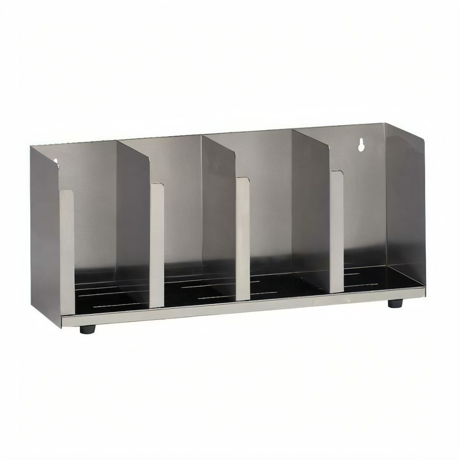 Product image #1 for Dispense-Rite Adjustable 4-Section Stainless Steel Lid/Cup Organizer Tower