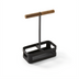 Thumbnail image #1 for American Metalcraft Iron & Oar Collection 2-Compartment Black Iron Shaker Rack with Wood Handle