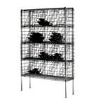 Thumbnail image #1 for Metro Super Erecta WB258C Bulk Storage Wire Wine Shelving Unit, 48"W x 14"D x 86-3/4"H, 20-Case Capacity, Chrome