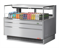 Turbo Air Low-Profile Horizontal Open-Air Display Merchandiser, 6.3 Cu. Ft., Stainless Steel