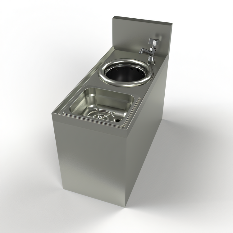 Product image #1 for BK Resources Underbar Speed Station with Push-Down Glass Rinser and Dipper Well Faucet