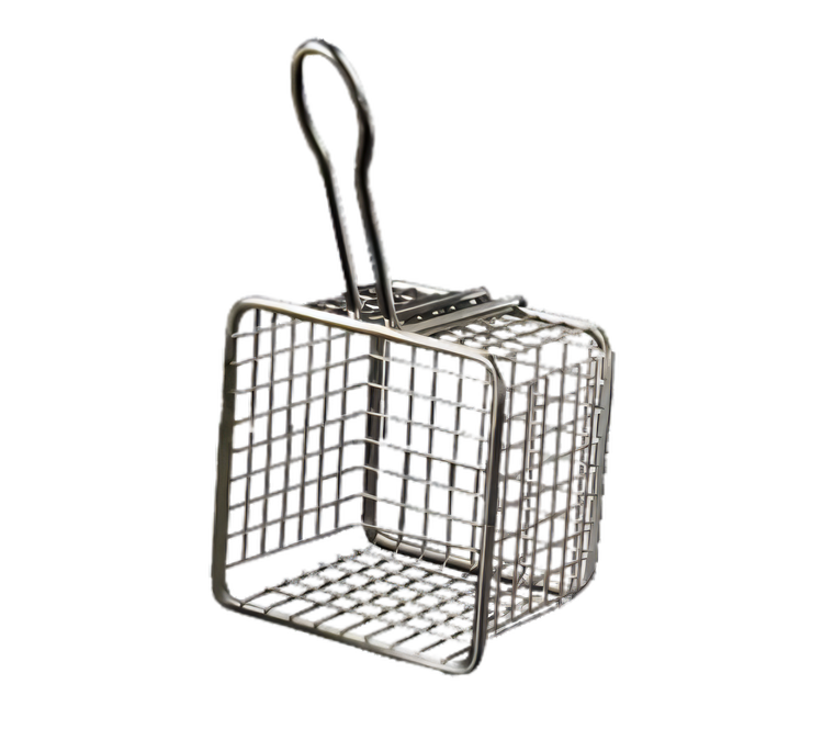Product image #1 for American Metalcraft Stainless Steel Tabletop Serving Fry Basket, 4-Inch Square x 3-Inch High