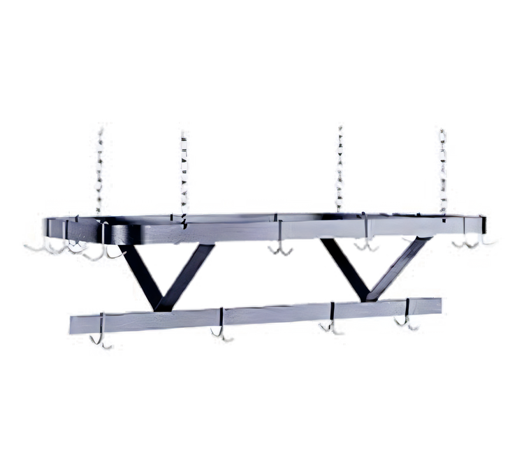 Product image #1 for Advance Tabco SC-48 Triple Bar Ceiling-Mounted Stainless Steel Pot Rack, 48" W x 22" D