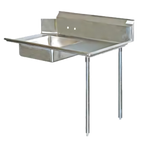 Thumbnail image #1 for Serv-Ware 36-Inch Right-to-Left Soiled Dish Table with Sink Bowl and 11-Inch Backsplash